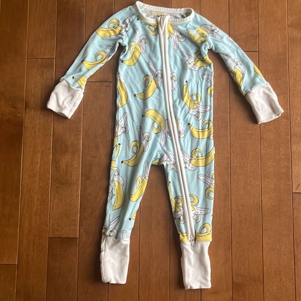 Little Sleepies Bananas Bamboo Zippy - Size 0-3 🍌